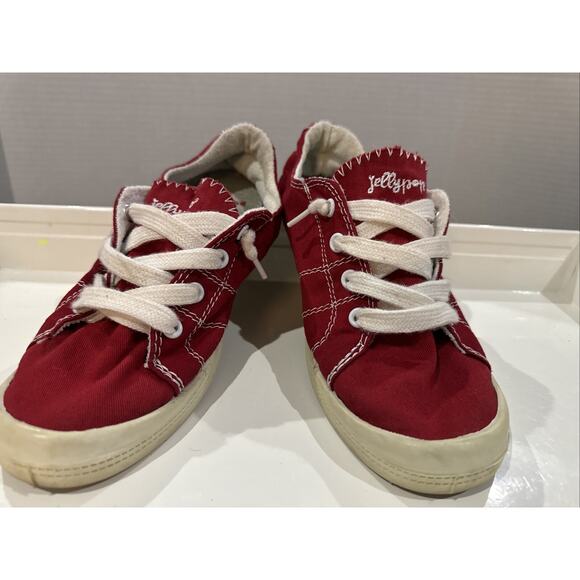 Size 6 Red Jellypop Canvas Lace Up Shoe - Picture 1 of 6